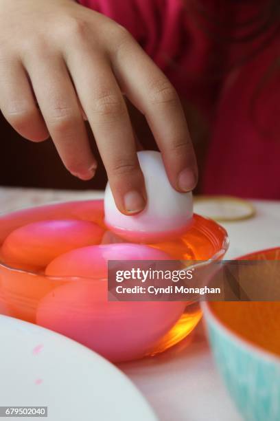 colorful easter eggs - dip dye stock pictures, royalty-free photos & images