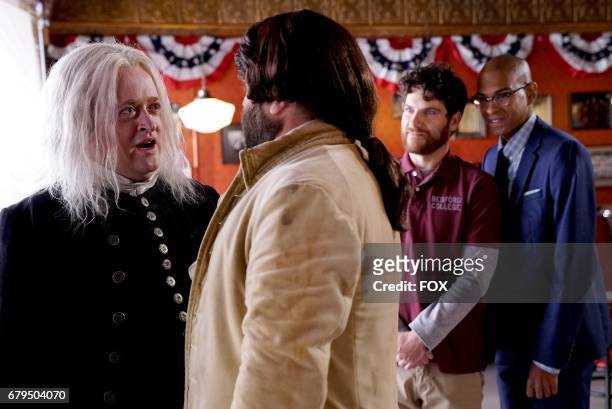 Neil Casey, John Gemberling, Adam Pally and Yassir Lester in the "The Duel" episode of MAKING HISTORY airing Sunday, May 7 on FOX.
