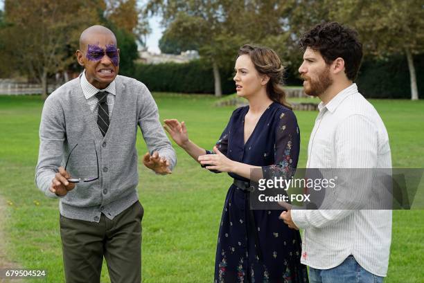 Yassir Lester, Leighton Meester and Adam Pallly in the "The Duel" episode of MAKING HISTORY airing Sunday, May 7 on FOX.