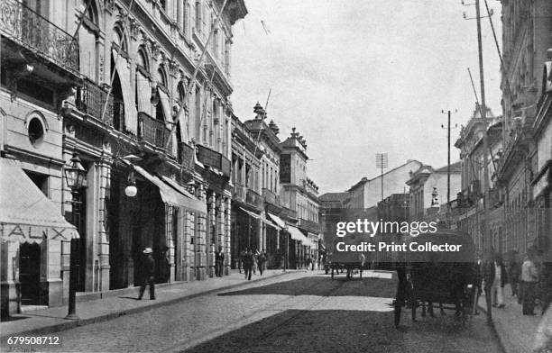 Rua 15 de Novembro', 1895. XV de Novembro street is a backyard of the central region of the city of Sao Paulo , Brazil . Today it is totally paved,...