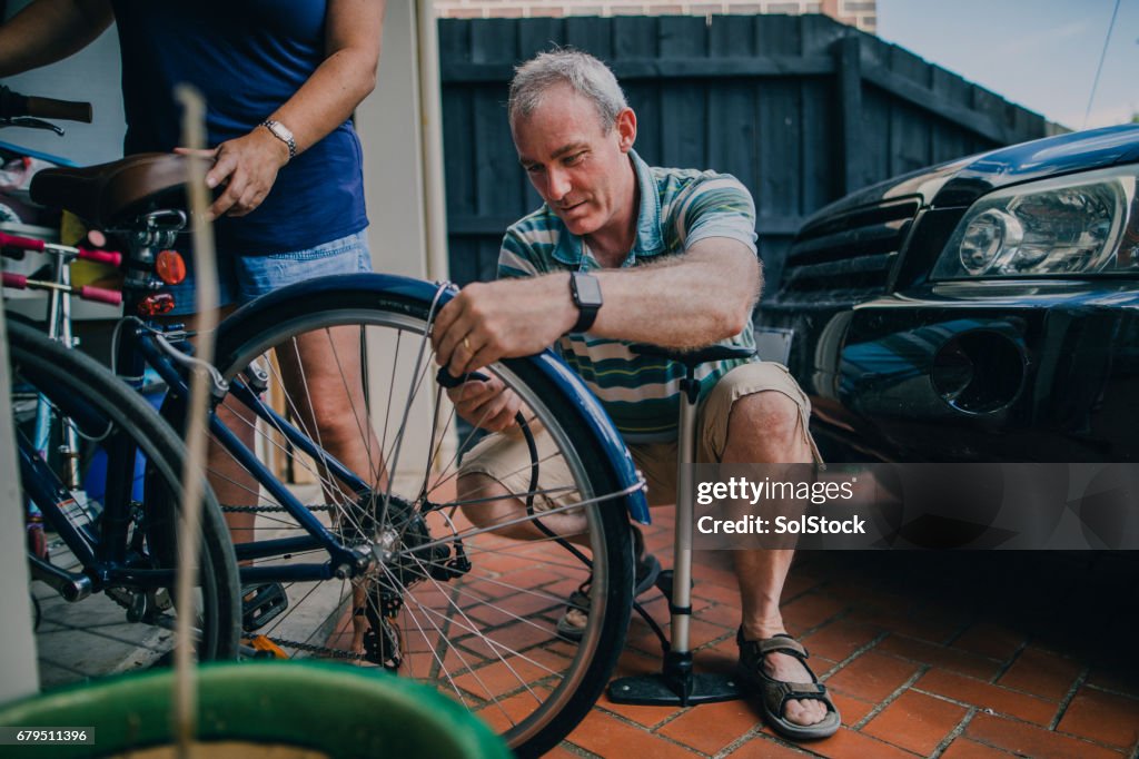 Gonfler le pneu à vélo