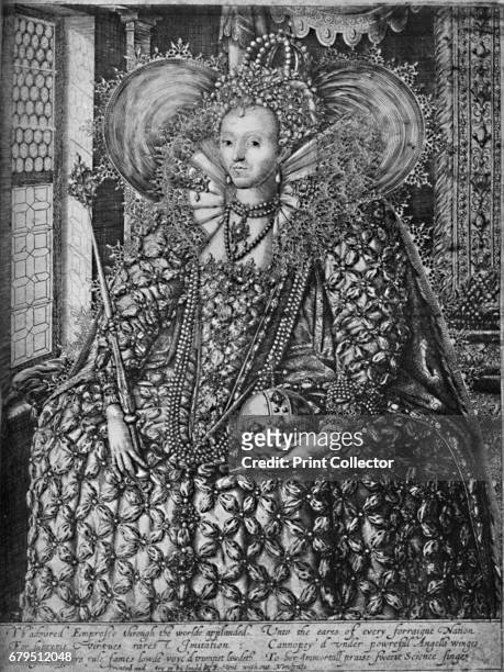 Queen Elizabeth Standing in a Room with a Lattice Window', c1592 . Elizabeth I was the daughter of King Henry VIII and his second wife, Anne Boleyn....