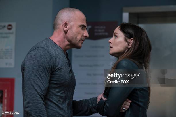 Dominic Purcell and Sarah Wayne Callies in the all-new Ogygia event series premiere episode of PRISON BREAK airing Tuesday, April 4 , on FOX.