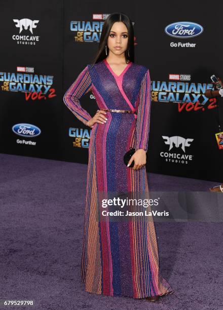 Actress Jenna Ortega attends the premiere of "Guardians of the Galaxy Vol. 2" at Dolby Theatre on April 19, 2017 in Hollywood, California.
