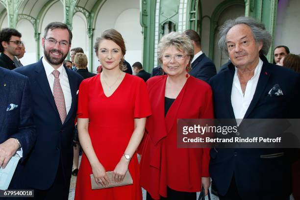 Grand-Duc Heritier Guillaume de Luxembourg, Grande-Duchesse Heritiere Stephanie De Luxembourg, Member of the European Parliament Viviane Reding and...