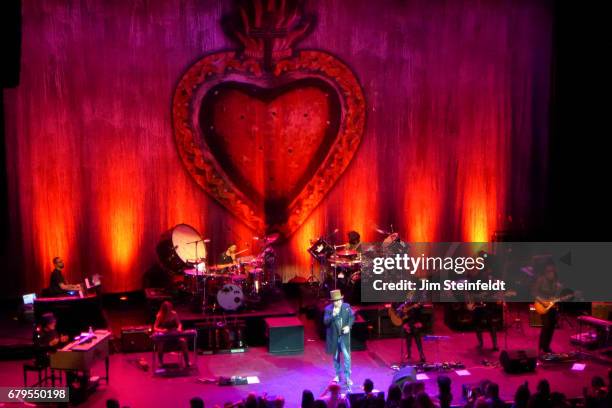 Italian rock singer Zucchero performs at the Saban Theatre in Los Angeles, California on March 17, 2017.