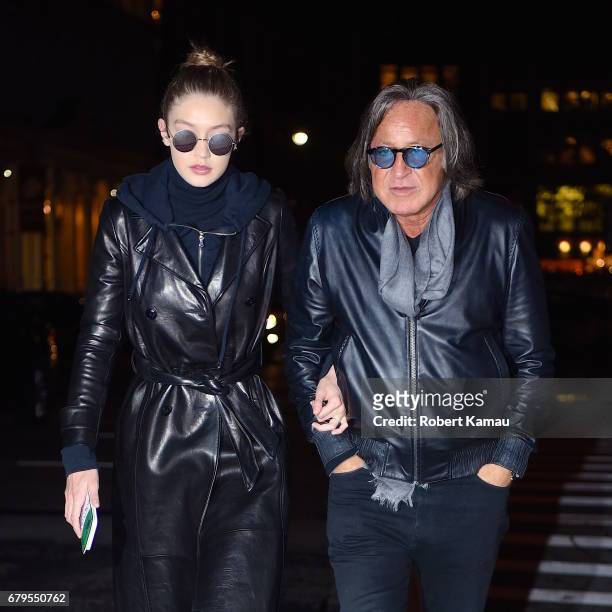 Gigi Hadid and her father Mohamed Hadid seen out in Manhattan on May 5, 2017 in New York City.