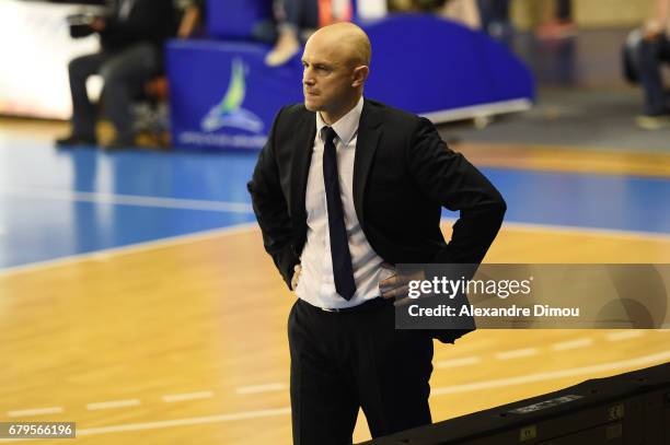 Frederic Dussart Coach of Villeneuve d Ascq during the women's french League final match between Montpellier Lattes and Villeneuve d'Ascq on May 5,...