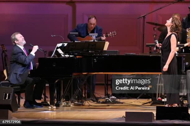 Amy Grant and Jimmy Webb perform during 'City Winery Presents A Celebration of the Music of Jimmy Webb' at Carnegie Hall on May 3, 2017 in New York...