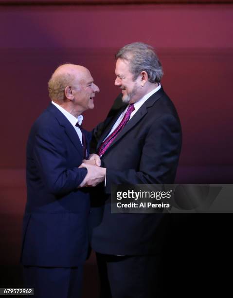 Art Garfunkel and Jimmy Webb perform during 'City Winery Presents A Celebration of the Music of Jimmy Webb' at Carnegie Hall on May 3, 2017 in New...