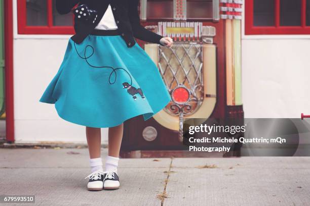 take back the 50's - poodle skirt fotografías e imágenes de stock