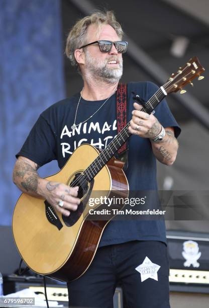 Anders Osborne performs during the 2017 New Orleans Jazz & Heritage Festival at Fair Grounds Race Course on May 5, 2017 in New Orleans, Louisiana.