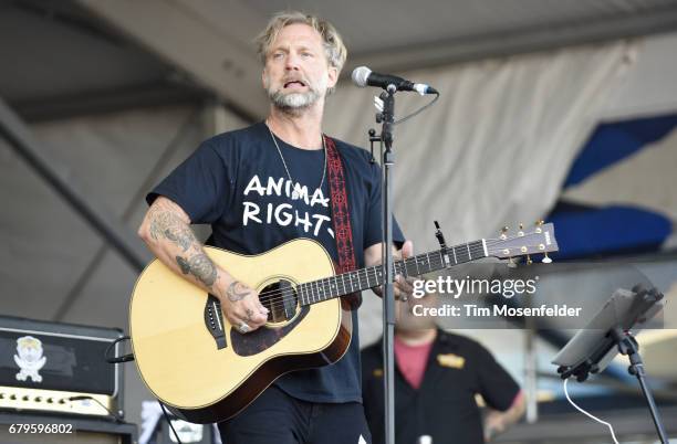 Anders Osborne performs during the 2017 New Orleans Jazz & Heritage Festival at Fair Grounds Race Course on May 5, 2017 in New Orleans, Louisiana.