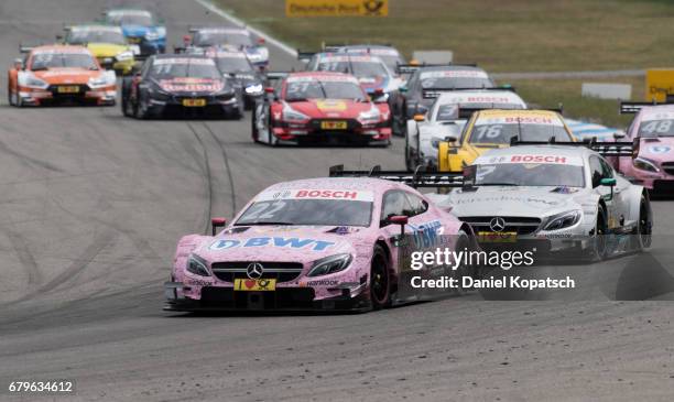 Lucas Auer of Mercedes-AMG Motorsport BWT in action during race 1 of the DTM German Touring Car Hockenheim at Hockenheimring on May 6, 2017 in...