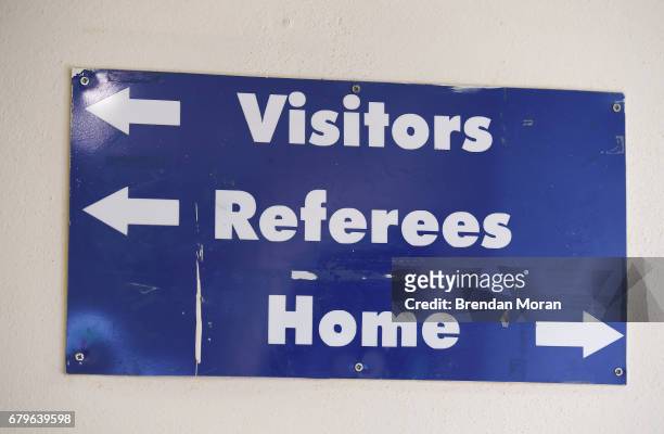 Cork , Ireland - 5 May 2017; A general view of a signpost to the dressingrooms prior to the SSE Airtricity League Premier Division game between Cork...