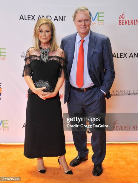 Kathy Hilton and Rick Hilton arrive at the 24th Annual Race To Erase MS Gala at The Beverly Hilton Hotel on May 5, 2017 in Beverly Hills, California.