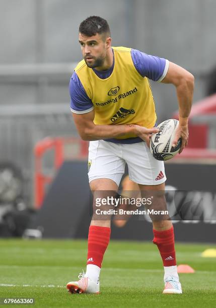 Munster , Ireland - 6 May 2017; Conor Murray of Munster during the warm-up prior to the Guinness PRO12 Round 22 match between Munster and Connacht at...