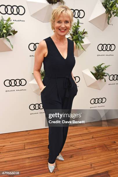 Carol Kirkwood attends the Audi Polo Challenge at Coworth Park on May 6, 2017 in Ascot, United Kingdom.