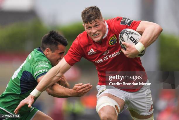 Munster , Ireland - 6 May 2017; Jack ODonoghue of Munster beats the tackle of Cian Kelleher of Connacht on the way to scoring his side's second try...