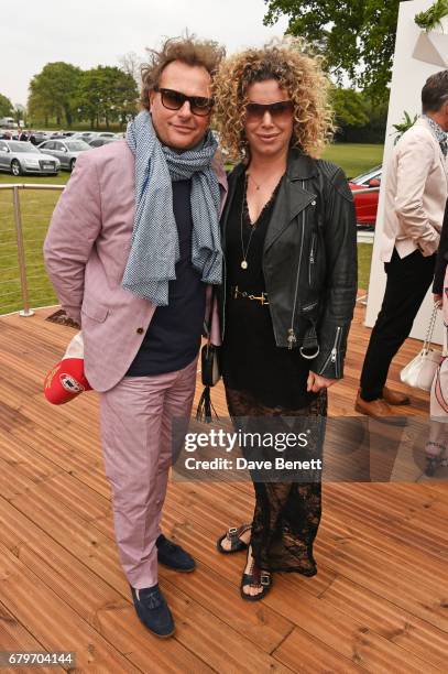 Neil Stuke and wife Sally Ann Stuke attend the Audi Polo Challenge at Coworth Park on May 6, 2017 in Ascot, United Kingdom.