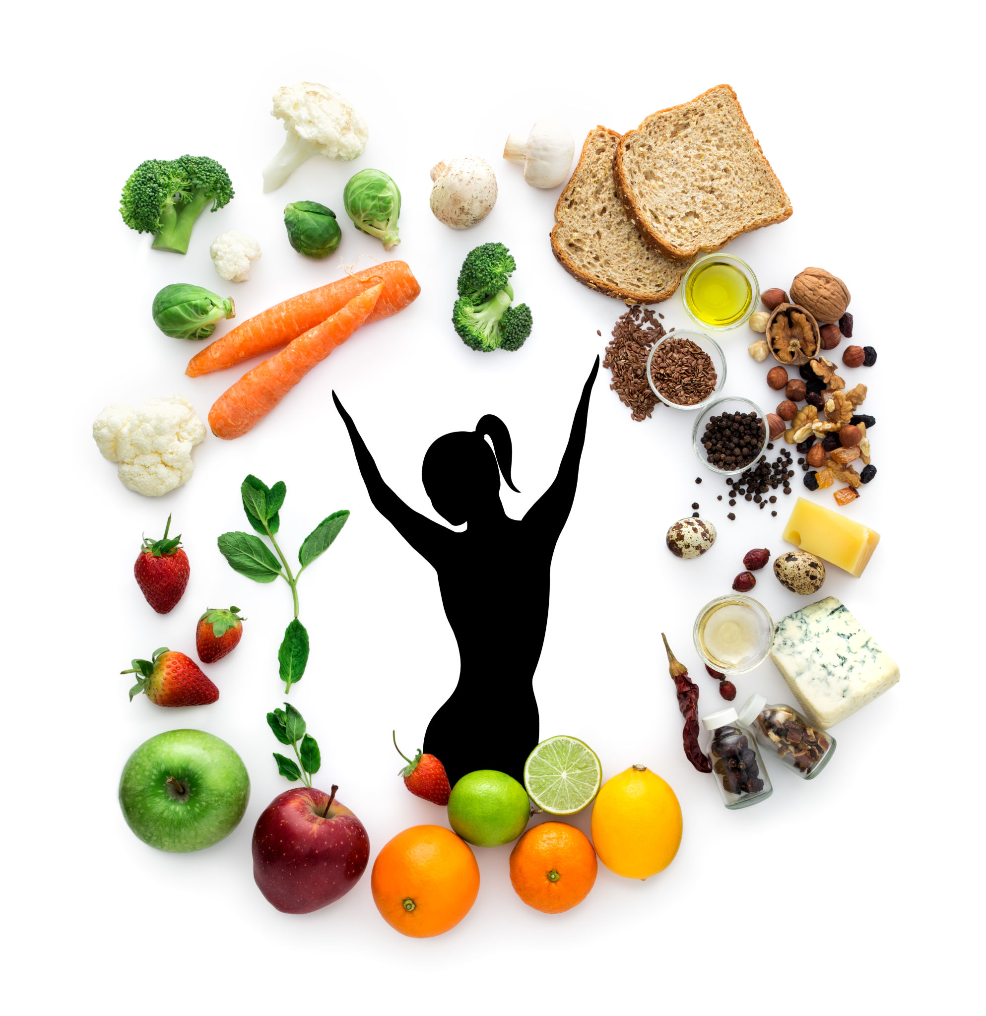 Alimentação saudável, isolada Alimentação saudável, isolada