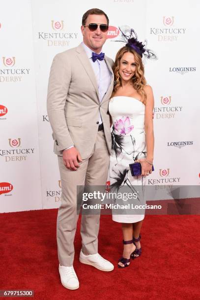 Jason Witten and Michelle Witten attend the 143rd Kentucky Derby at Churchill Downs on May 6, 2017 in Louisville, Kentucky.