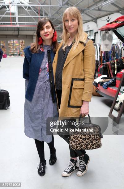 Maria Kastani and Jade Parfitt attend the Women for Women International #SheInspiresMe car boot sale at Brewer Street Car Park on May 6, 2017 in...
