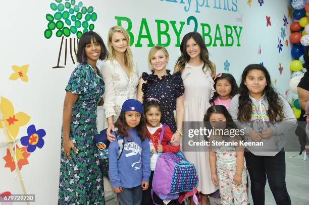 Kelly Rowland, Kelly Sawyer Patricof, Kristen Bell, Norah Weinstein and guests attend Baby2Baby Mother's Day Party Presented By TinyPrints at...