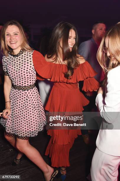 Amber Atherton, Sarah Ann Macklin and Alexandra Carl attend the Audi Polo Challenge at Coworth Park on May 6, 2017 in Ascot, United Kingdom.