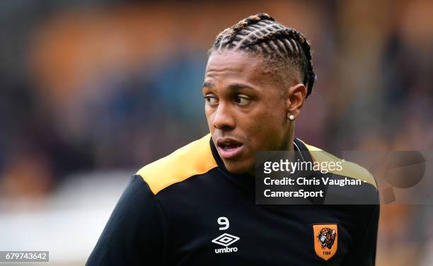 Hull City's Abel Hernandez during the pre-match warm-up prior to the Premier League match between Hull City and Sunderland at KCOM Stadium on May 6,...