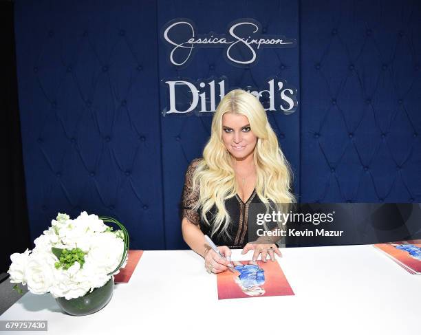 Jessica Simpson wearing Jessica Simpson Collection hosts a spring style event benefitting The Boys and Girls Clubs of Waco, TX at at Dillard's on May...