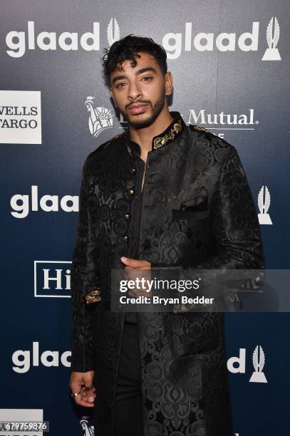 Nominee Laith De La Cruz attends 28th Annual GLAAD Media Awards at The Hilton Midtown on May 6, 2017 in New York City.