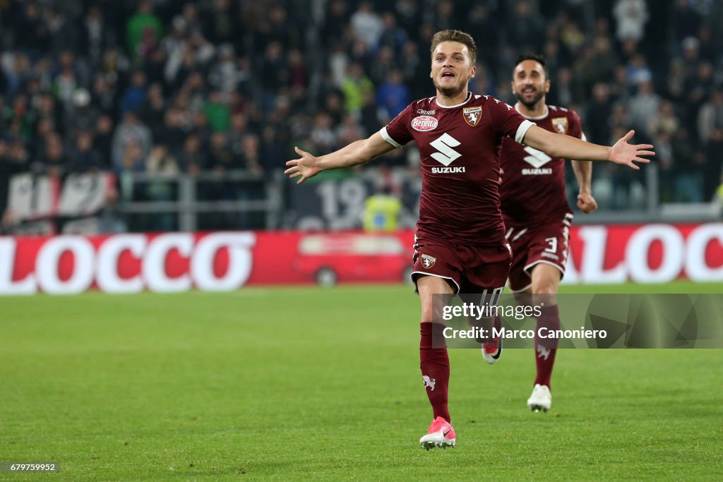 Adem Ljajic of Torino FC celebrate after scoring a goal...
