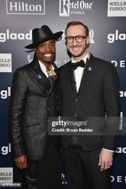 Performer Billy Porter-Smith and Adam Porter-Smith attend 28th Annual GLAAD Media Awards at The Hilton Midtown on May 6, 2017 in New York City.