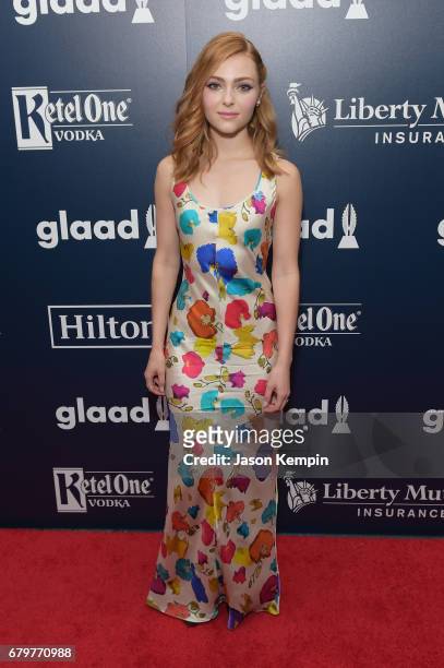 Presenter AnnaSophia Robb attends 28th Annual GLAAD Media Awards at The Hilton Midtown on May 6, 2017 in New York City.