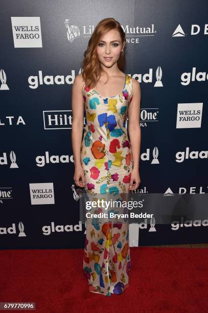 Presenter AnnaSophia Robb attends 28th Annual GLAAD Media Awards at The Hilton Midtown on May 6, 2017 in New York City.