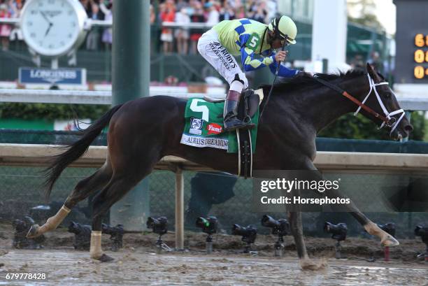 Always Dreaming with John Velazquez up wins the 143rd Kentucky Derby at Churchill Downs, KY on May 6, 2017 in Louisville, Kentucky.