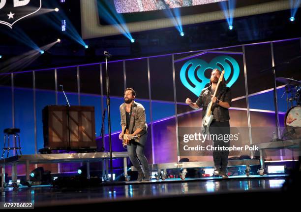 Musicians Matthew Ramsey and Geoff Sprung of Old Dominion perform onstage during the 2017 iHeartCountry Festival, A Music Experience by AT&T at The...