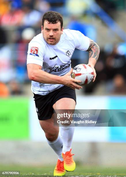 Sean Penkywicz of Toronto Wolfpack runs with the ball during the first half of a Kingstone Press League 1 match against Oxford RLFC at Lamport...