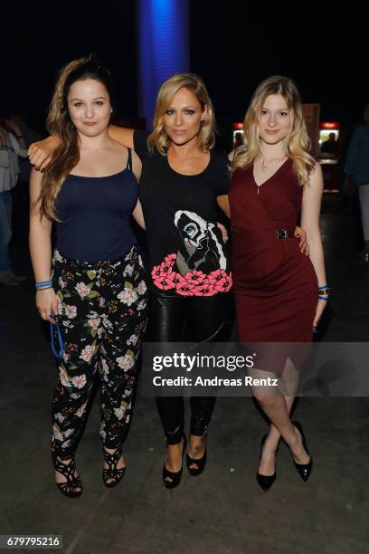 Michelle with her daughters Celine Oberloher and Marie-Louise Reim attend the after show party during the finals of the tv competition 'Deutschland...