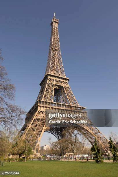 tour eiffel en entier - romantisme stock-fotos und bilder