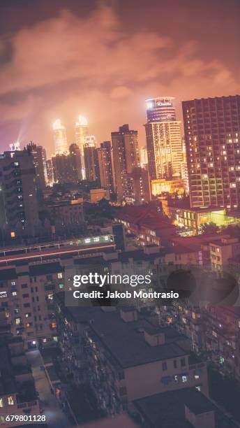 xuhui lights - jakob montrasio stock pictures, royalty-free photos & images