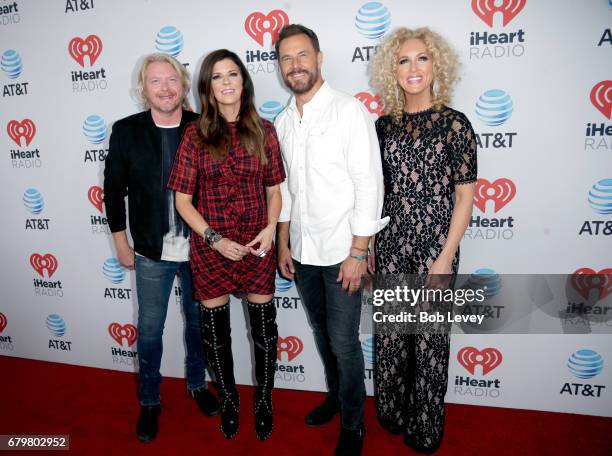 Musicians Philip Sweet, Karen Fairchild, Jimi Westbrook and Kimberly Schlapman of Little Big Town attend the 2017 iHeartCountry Festival, A Music...