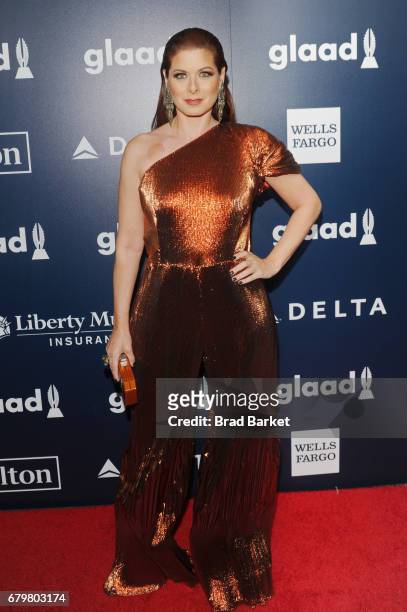 Winner of the GLAAD Excellence In Media Award, Debra Messing, wearing Christian Siriano, attends as Ketel One Vodka sponsors the 28th Annual GLAAD...