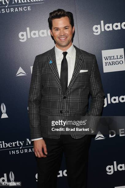 Actor Andrew Rannells attends as Ketel One Vodka sponsors the 28th Annual GLAAD Media Awards in New York at The Hilton Midtown on May 6, 2017 in New...