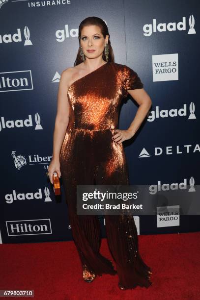 Winner of the GLAAD Excellence In Media Award, Debra Messing, wearing Christian Siriano, attends as Ketel One Vodka sponsors the 28th Annual GLAAD...