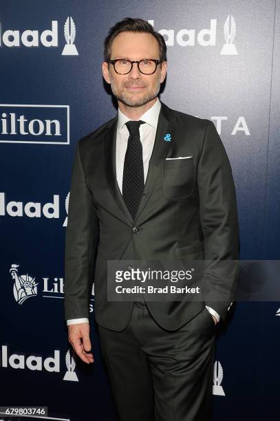 Actor Christian Slater attends as Ketel One Vodka sponsors the 28th Annual GLAAD Media Awards in New York at The Hilton Midtown on May 6, 2017 in New...