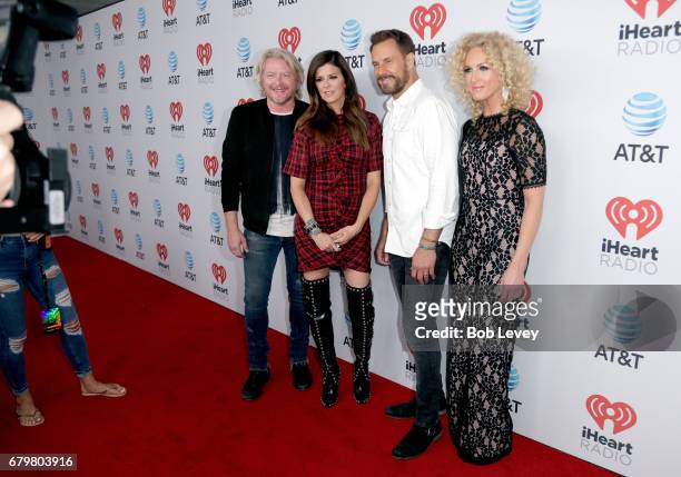 Musicians Philip Sweet, Karen Fairchild, Jimi Westbrook and Kimberly Schlapman of Little Big Town attend the 2017 iHeartCountry Festival, A Music...