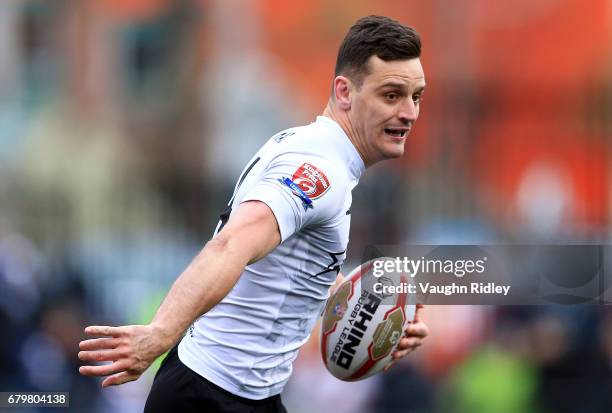 Craig Hall of Toronto Wolfpack runs with the ball during the second half of a Kingstone Press League 1 match against Oxford RLFC at Lamport Stadium...