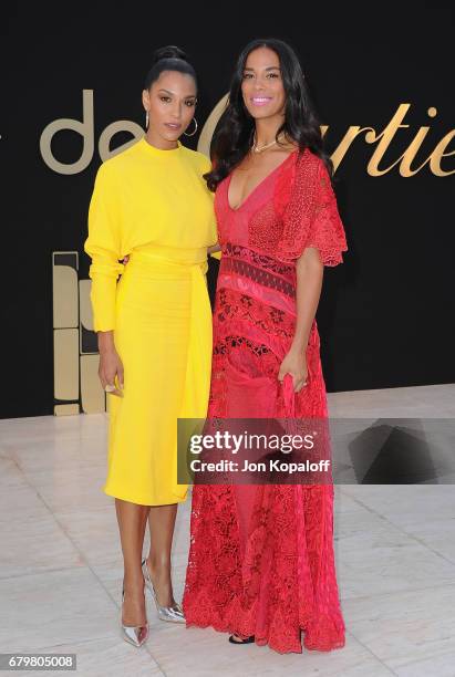 Brooklyn Sudano and Amanda Sudano arrive at the Panthere De Cartier Party In LA at Milk Studios on May 5, 2017 in Los Angeles, California.